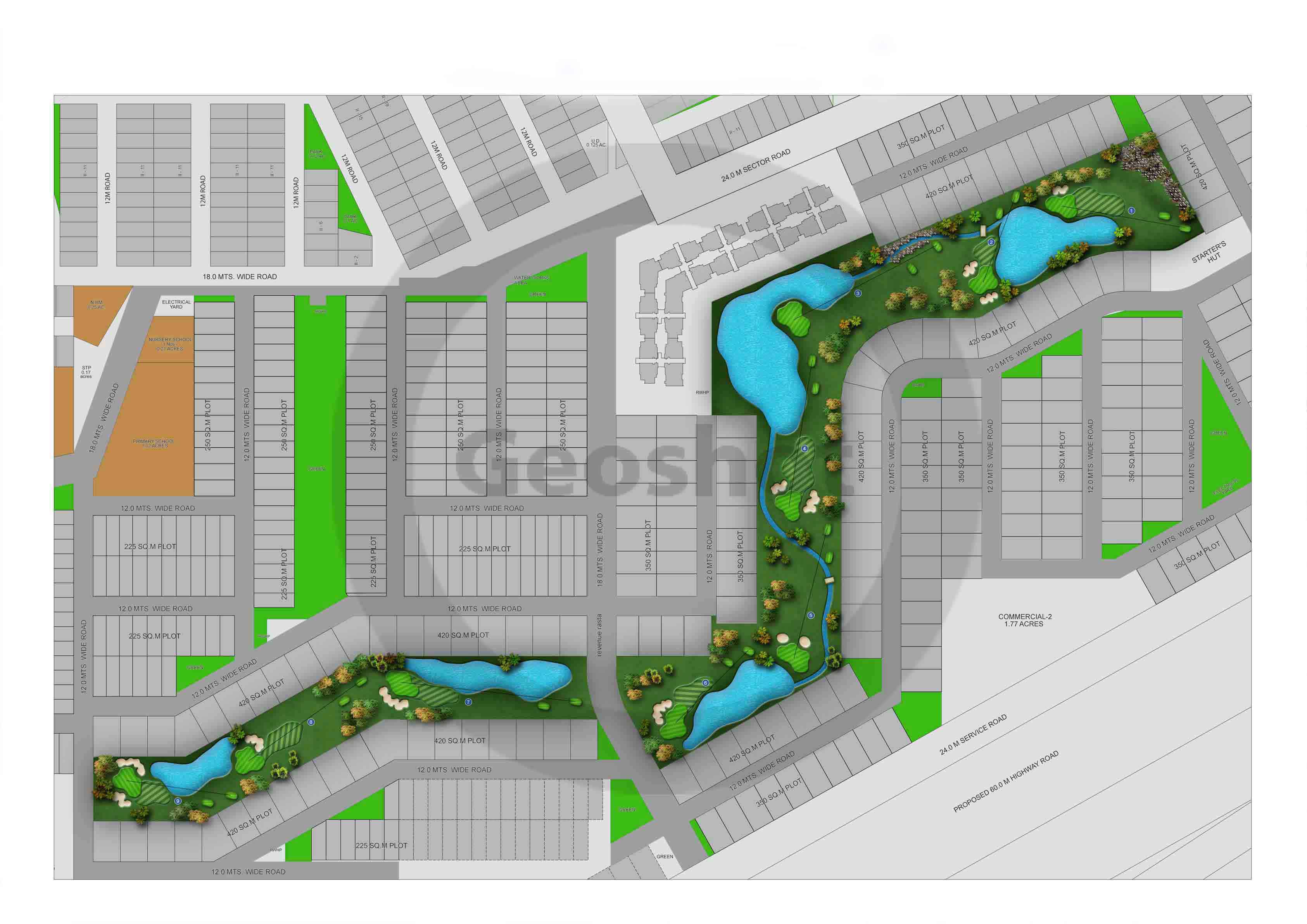 golfgraphics_style3 golf course maps